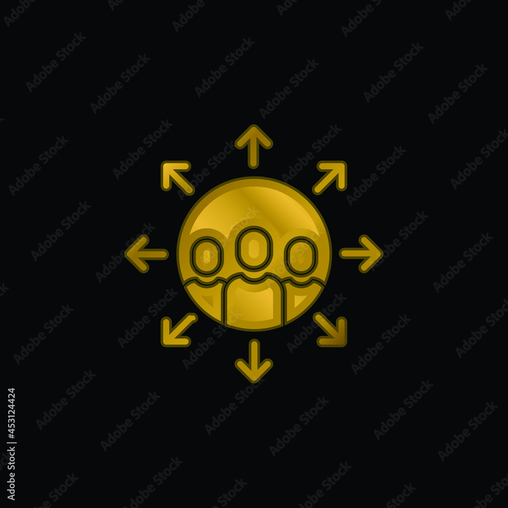 Affiliate gold plated metalic icon or logo vector Affiliate gold plated metalic icon or logo vector