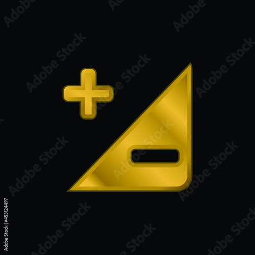 Adjustment Button gold plated metalic icon or logo vector