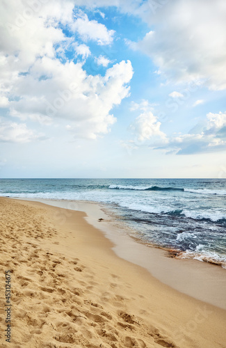 Fototapeta Naklejka Na Ścianę i Meble -  Picture of a sandy tropical beach.