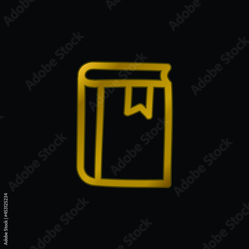 Agenda Hand Drawn Tool Outline gold plated metalic icon or logo vector