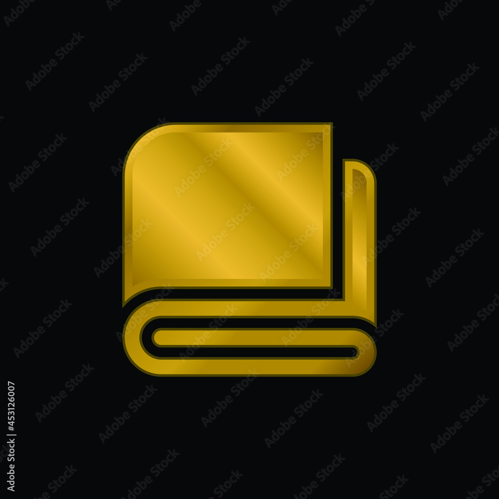 Blanket gold plated metalic icon or logo vector Blanket gold plated metalic icon or logo vector