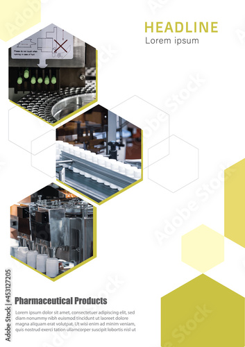 Pharmaceutical industry template design in A4 size