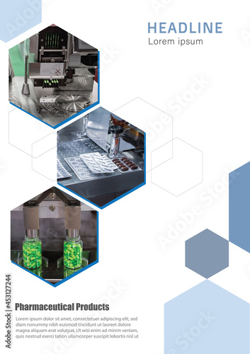 Pharmaceutical industry template design in A4 size