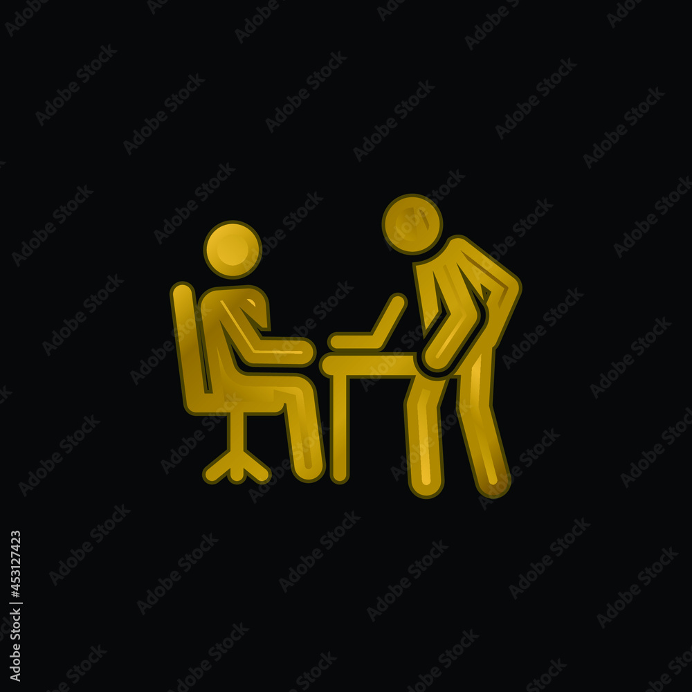 Anger gold plated metalic icon or logo vector Anger gold plated metalic icon or logo vector