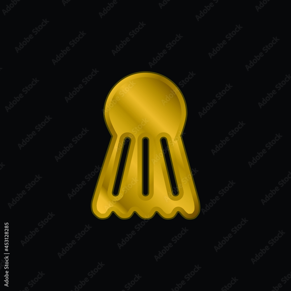 Badminton Ball gold plated metalic icon or logo vector Badminton Ball gold plated metalic icon or logo vector