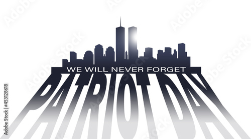 Patriot day USA. We will never forget. September 11 photo