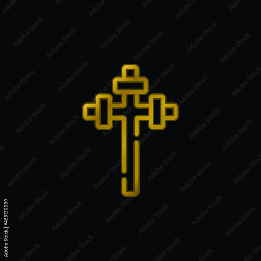 Aaronic gold plated metalic icon or logo vector Aaronic gold plated metalic icon or logo vector