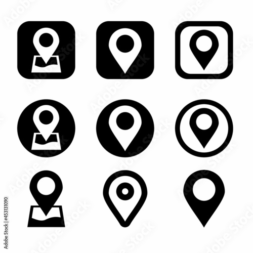  Maps and contact icons set. Make your own icon location icon. Navigation and route concept illustration. Vector icon for web page contact