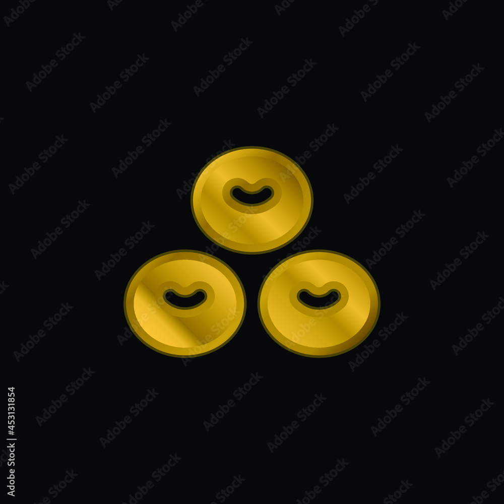 Blood Cell gold plated metalic icon or logo vector Blood Cell gold plated metalic icon or logo vector