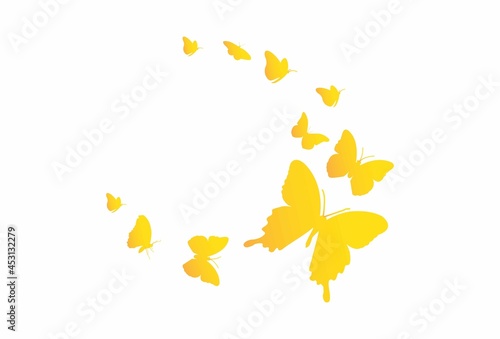 Wallpaper Mural butterfly yellow Torontodigital.ca