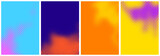 Set of abstract halftone colorful backgrounds.