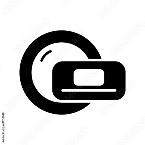 Dish Washer Glyph Vector Line Icon Design