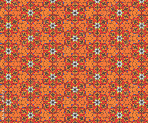 Hintergrund, Muster floral orange rot