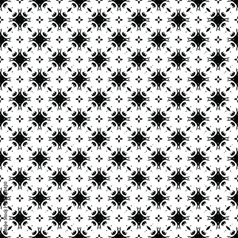 Black and white surface pattern texture. Bw ornamental graphic design. Mosaic ornaments. Pattern template. Vector illustration. Black and white surface pattern texture. Bw ornamental graphic design. Mosaic ornaments. Pattern template. Vector illustration.