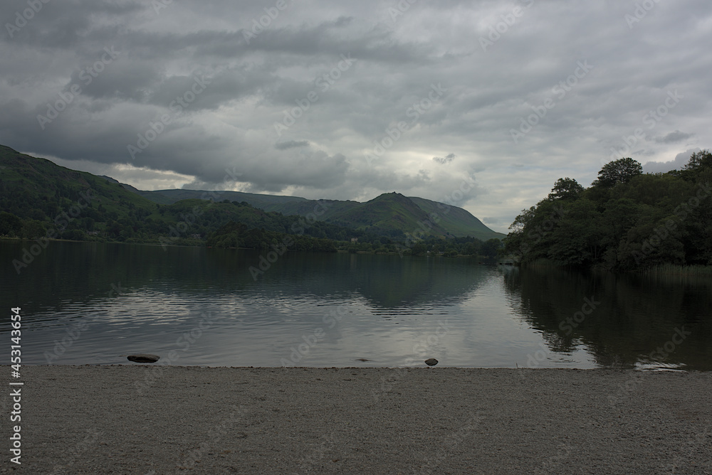 lake and mountains