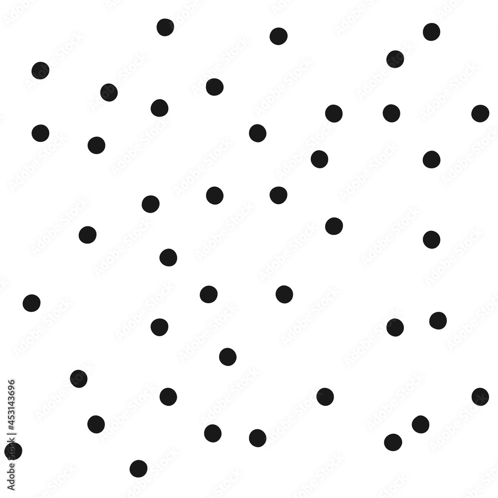 Textile design, web background. Seamless white pattern with irregular black polka dots. Textile design, web background. Seamless white pattern with irregular black polka dots.