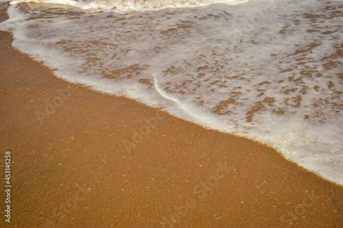 Ocean-Sea Waves Beach Sand Landscape Background