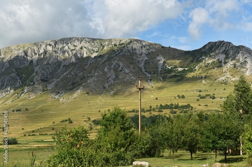 Beautiful landscape of Trascau mountains with Piatra Secuiului,  famous destination in Transylvania, Romania. photo