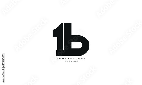 1B, B1, Abstract initial monogram letter alphabet logo design