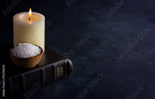 Salt and Light on a Dark Moody Background