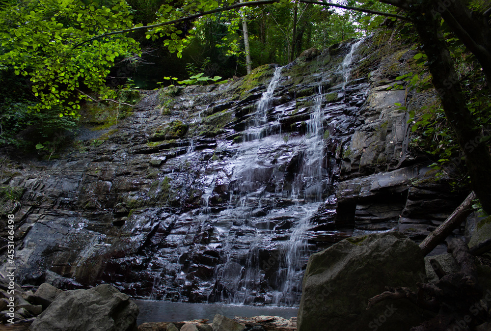 waterfall in the mountains