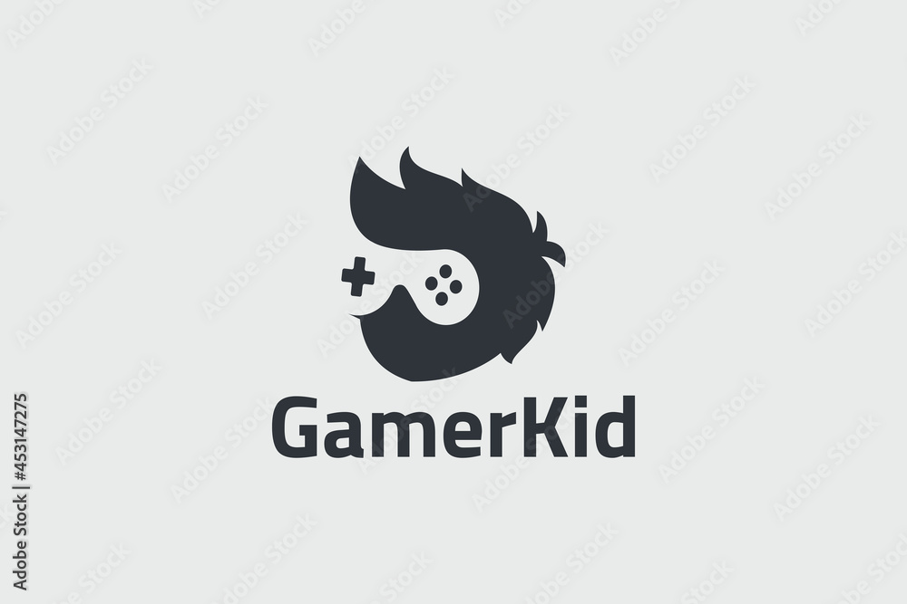 gamer kid logo vector graphic for any business especially for gamer, club, team, etc. gamer kid logo vector graphic for any business especially for gamer, club, team, etc.