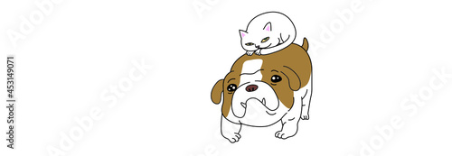 ブルドッグとネコ