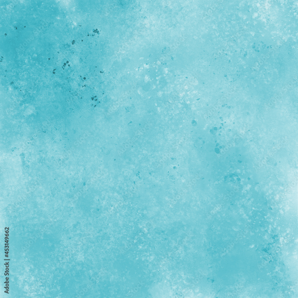 Light blue watercolor background, paper texture, abstract design art