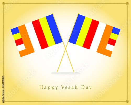 Sri Lanka Buddhist Flag Happy Vesak Day