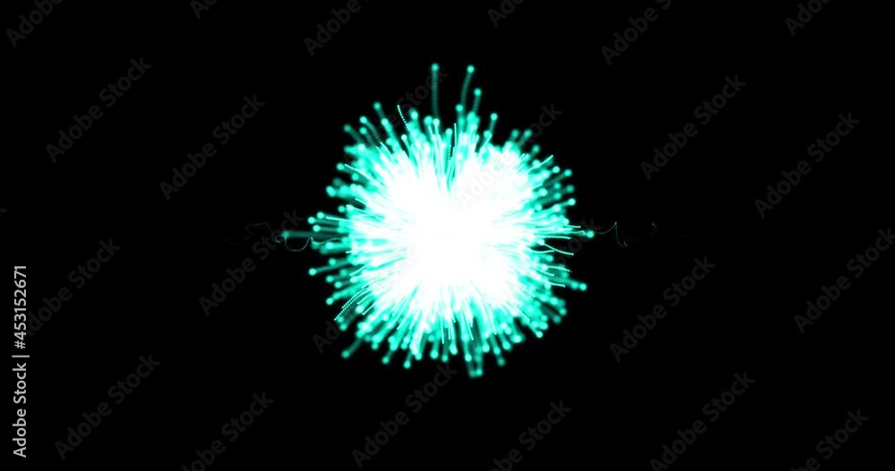 Animation of green fireworks exploding on black background Animation of green fireworks exploding on black background