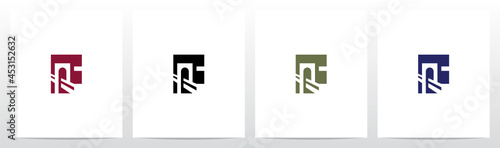 Bridge Inside Letter Logo Design F