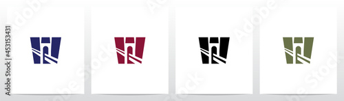 Bridge Inside Letter Logo Design W