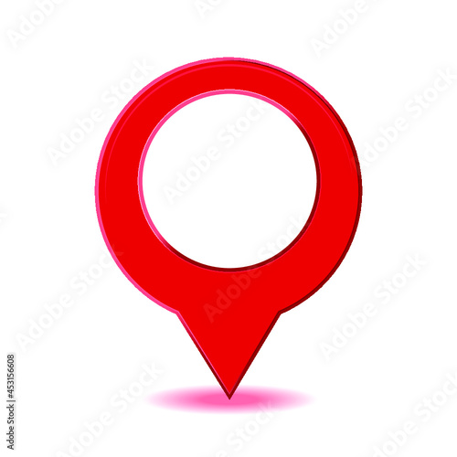 Free Download Red location pin icon isolated on a white background - GFXLoad