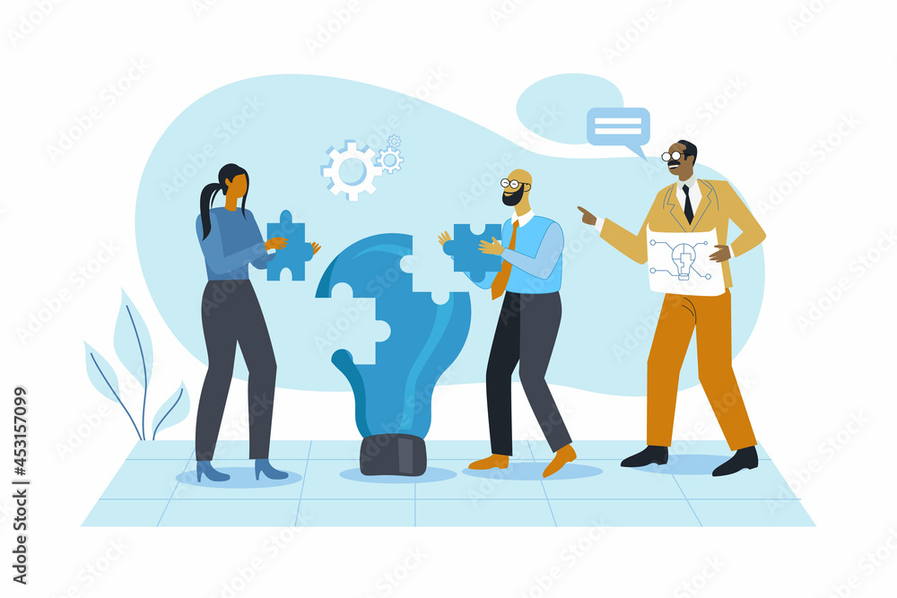 Business teamwork illustration concept vector