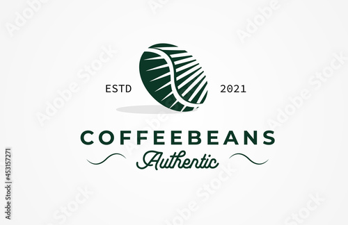 Coffee Beans Vintage Retro Logo Design