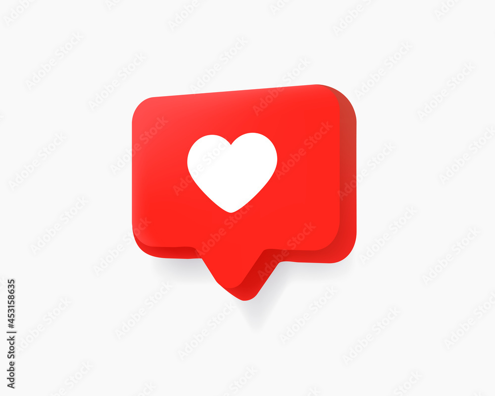 Social media icon. 3d style vector illustration Social media icon. 3d style vector illustration