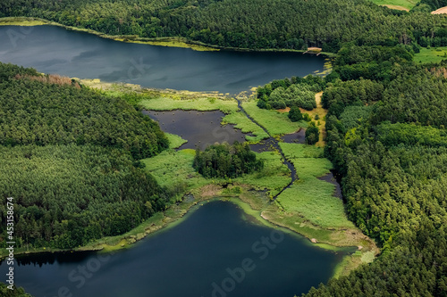 Muehlensee, Ankershagen, Havelquelle, Mecklenburg-Vorpommern, Deutschland, Luftaufnahme aus dem Flugzeug  photo