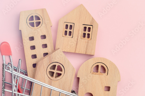 Wooden house model in the s...