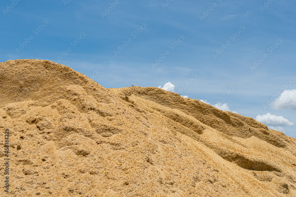 Coarse Sand pile and Find Granular Sand pile and fill Sand pile.