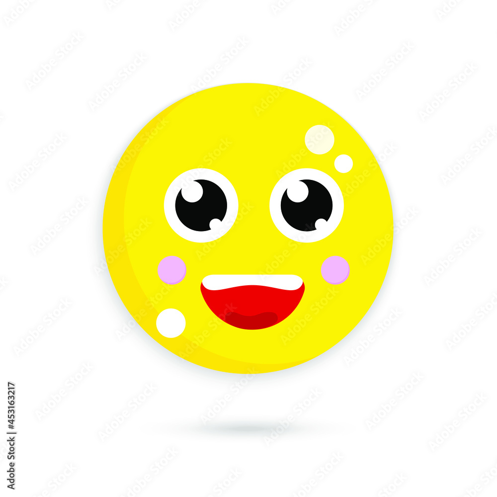Fototapeta premium cute unhappy emoticon vector design