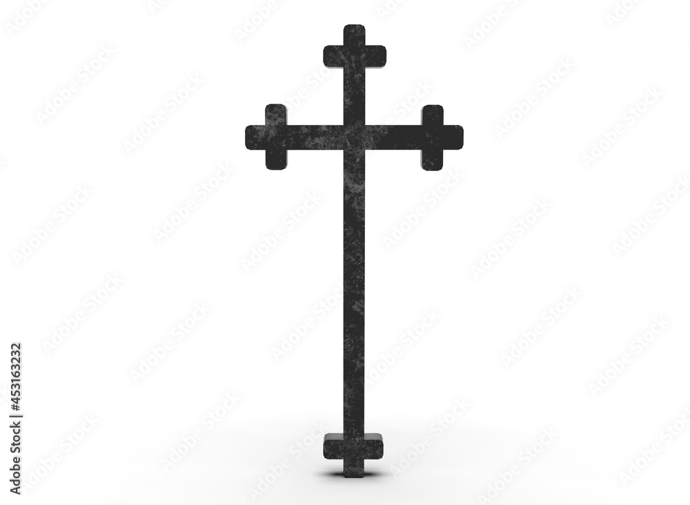 Grave cross on a white background 3d-rendering Grave cross on a white background 3d-rendering
