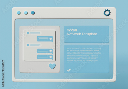 Social Network Layout Mockup