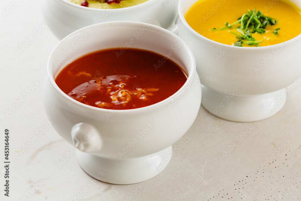 Carrot and pumpkin soups Carrot and pumpkin soups