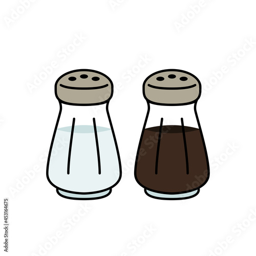 Salt and pepper vectors. Salt and pepper bottles.