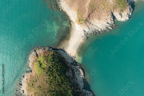 Aerial view of Aberdeen Typhoon Shelters and Ap Lei Chau Seen From mount Johnston, also known as Yuk Kwai Shan in Southern of Hong Kong