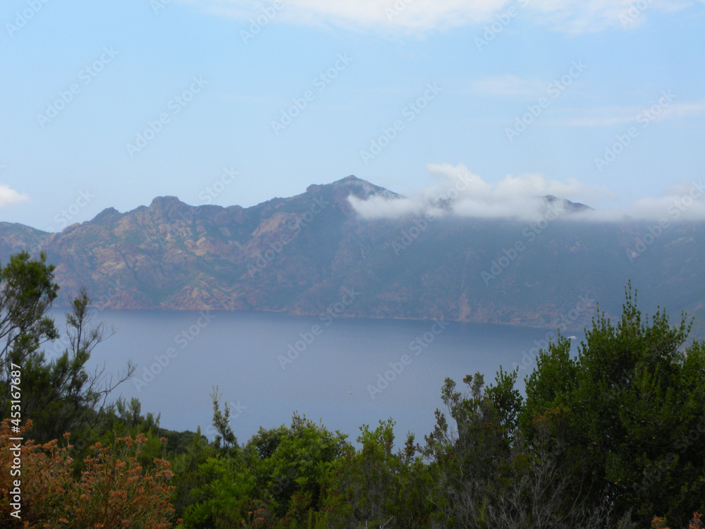 lake and mountains