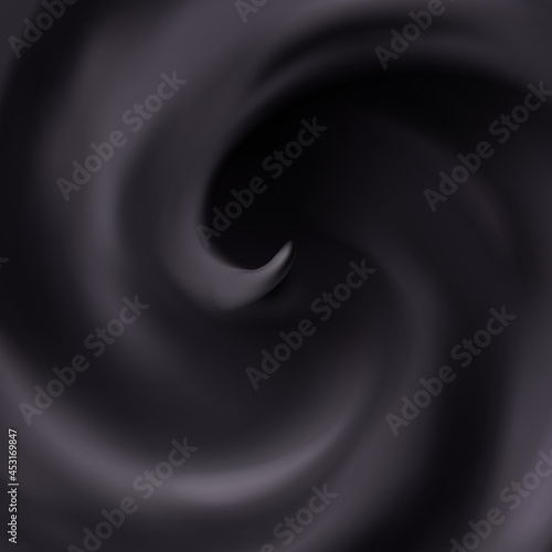 Cosmetic Cream Waves. Beautiful Circle Pattern with Divorces and Wavy Lines in Black Tones for Product Labels Background
