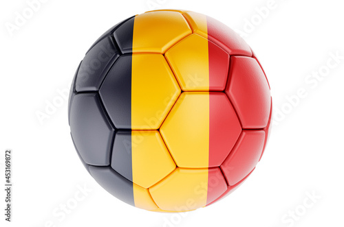 Soccer ball or football ball with Chadian flag  3D rendering