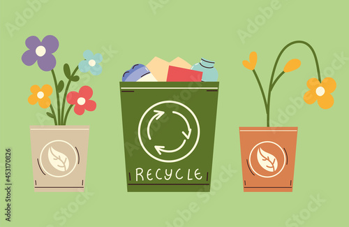 recycling and ecological set