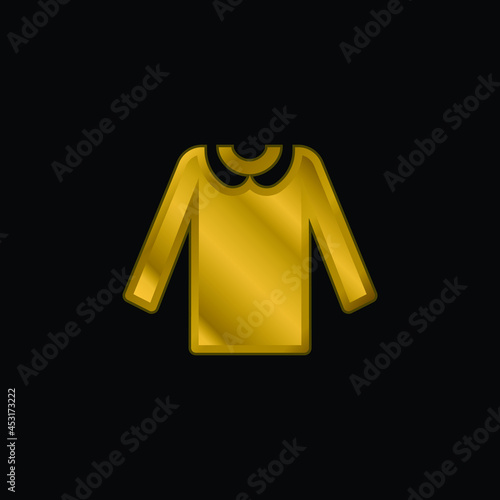 Blouse gold plated metalic icon or logo vector